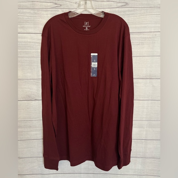 George Other - George | NWT Men's Deep Red Long Sleeve Tee